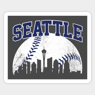 Vintage Seattle Skyline City Gameday Retro Vintage Magnet